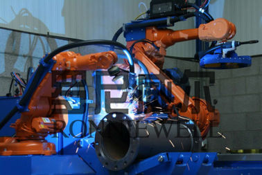 Μηχανή συγκόλλησης ρομπότ προκατασκευής σωλήνων με το σώμα ρομπότ ABB/OTC
