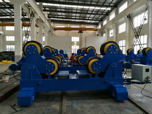 150T συμβατικό Rotator συγκόλλησης κρεβατιών κυλίνδρων συγκόλλησης δεξαμενών με τα μηχανοποιημένα αυτοκίνητα ραγών