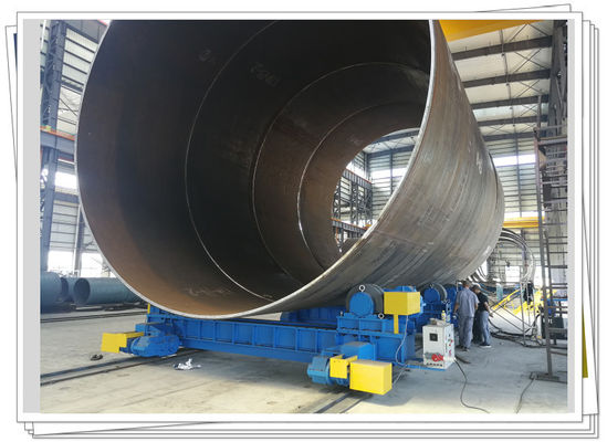 Rotator 600t συγκόλλησης σωλήνων ροδών χάλυβα συμβατικός στηλών ρόλος στροφής Monopile διακινούμενος